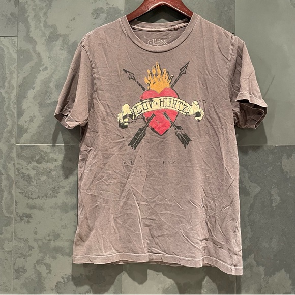 Guess Taupe Graphic Tee - Picture 1 of 4